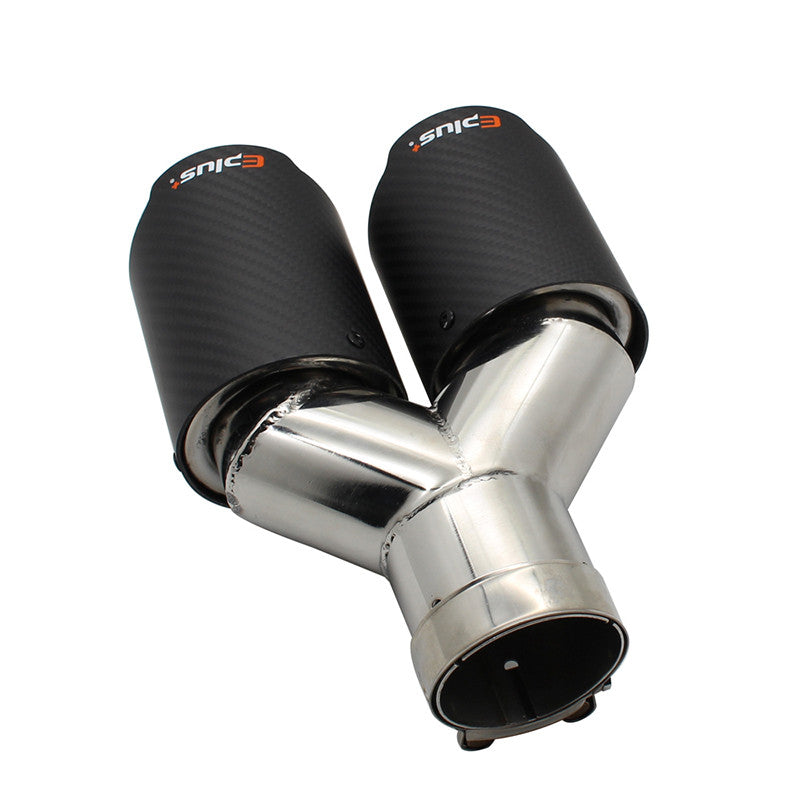 Universal Silver Stainless Steel Exhaust Pipe Muffler Kit Set Global swanky 2