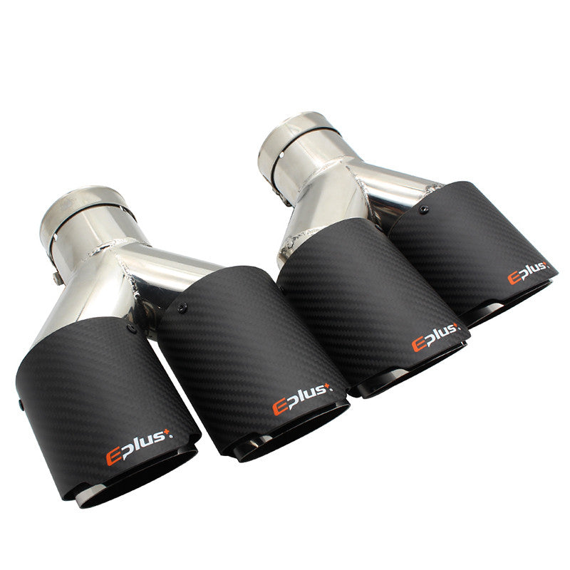 Universal Silver Stainless Steel Exhaust Pipe Muffler Kit Set Global swanky 3