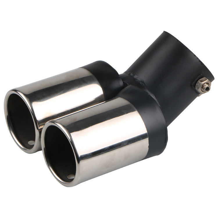 Universal Stainless Steel Tail Exhaust Pipe Double Muffler Kit Global swanky 2