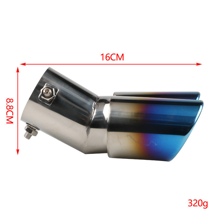 Universal Stainless Steel Tail Exhaust Pipe Double Muffler Kit Global swanky 3