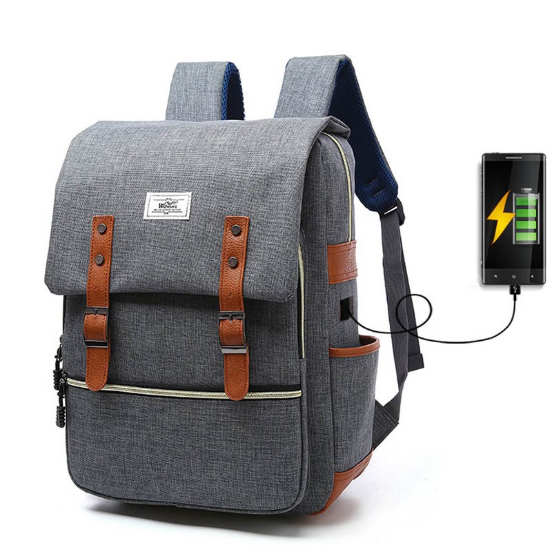 Vintage Laptop Backpacks With Canvas Style for School & Travel Global swanky 1