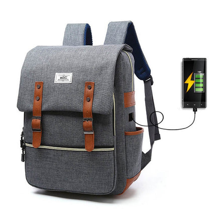 Vintage Laptop Backpacks With Canvas Style for School & Travel Global swanky 1
