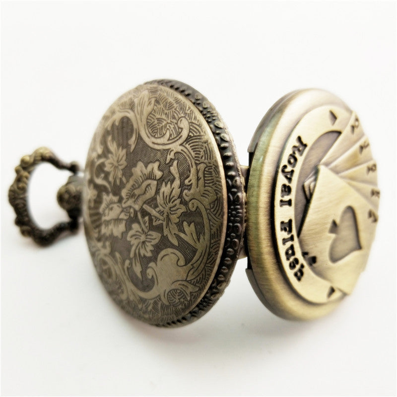 Vintage classic poker card pocket watch Global swanky 3