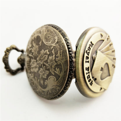 Vintage classic poker card pocket watch Global swanky 3
