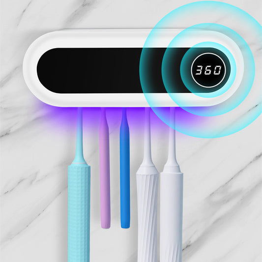 Wall Mounted Toothbrush Holder UV Sterilizer and Dispenser globalswanky 01
