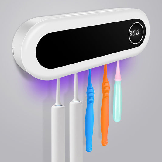 Wall Mounted Toothbrush Holder UV Sterilizer and Dispenser globalswanky 02