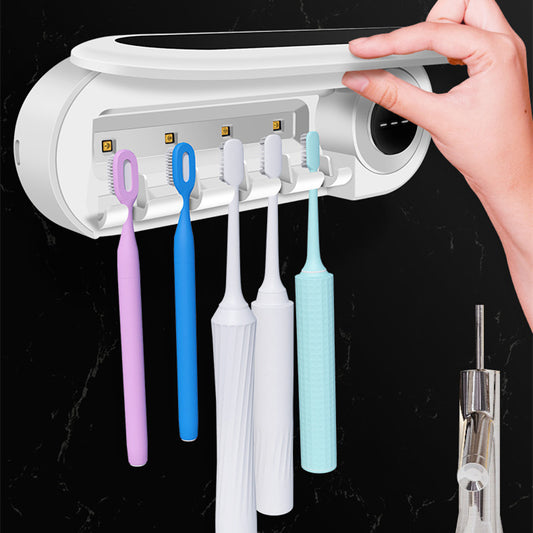 Wall Mounted Toothbrush Holder UV Sterilizer and Dispenser globalswanky 03
