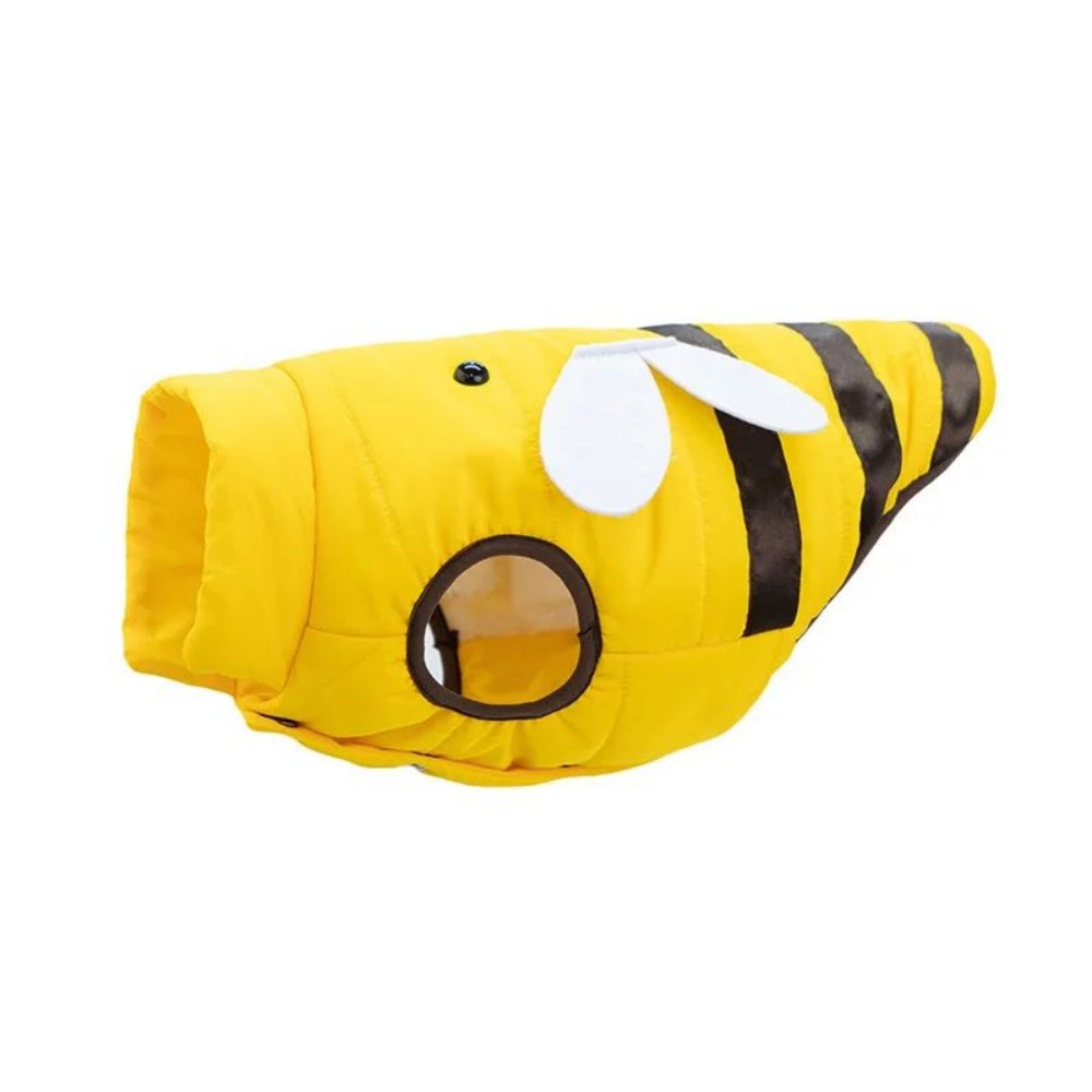Warmly Dog Coat Cute Bees Pets Costume Outfit Winter Dogs Clothes For Cold Weather Small Medium Large Dogs Jacket Global swanky 2