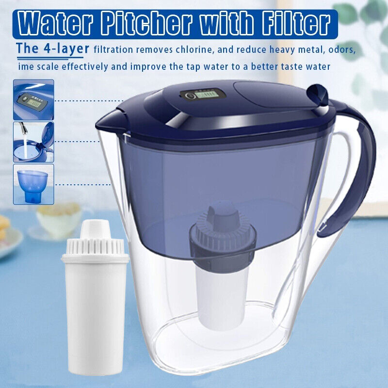 Water Filter Jug for Clean Drinking Water with 10 Cup Pitcher Global swanky 1