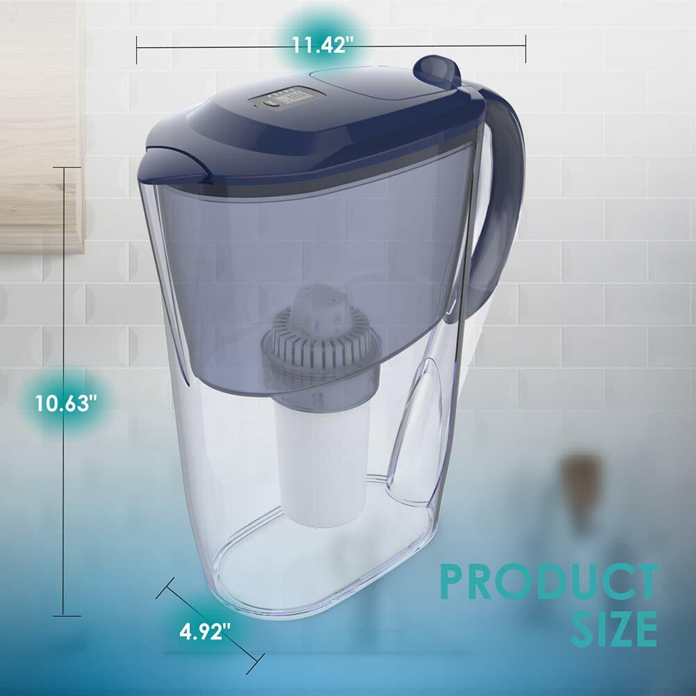 Water Filter Jug for Clean Drinking Water with 10 Cup Pitcher Global swanky 3
