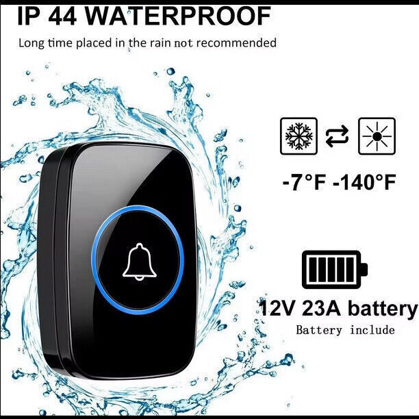 Waterproof Wireless Doorbell with 1000ft Long Range Home Signal Global swanky 3