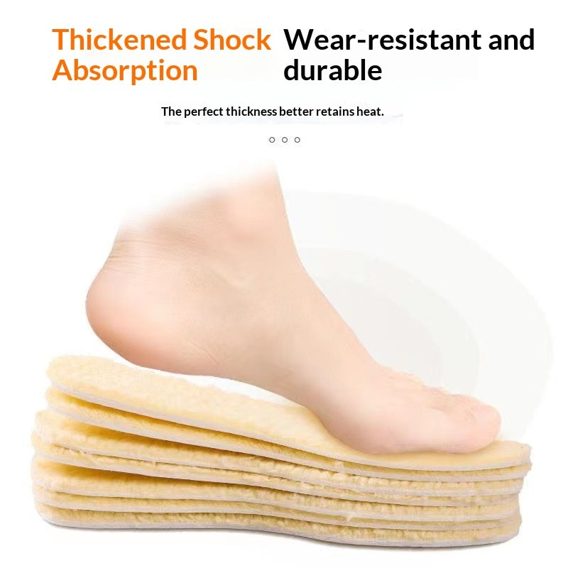 Winter Fleece-lined Extra-thick Wool Insoles Warm & Comfortable Global swanky 2