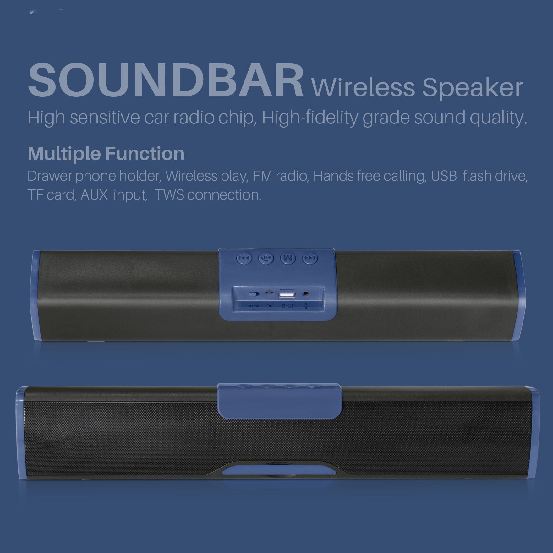 Wireless Bluetooth Speaker – Portable Card‑Insertion Design
global-swanky 3