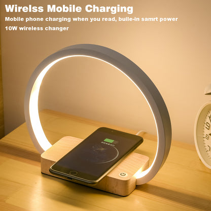 Wireless Charging Desk Lamp with Eye Protection & USB Power global swanky 3