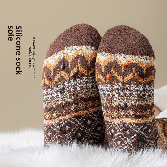 Women Fleece Lined Anti Slip Socks Global swanky 2
