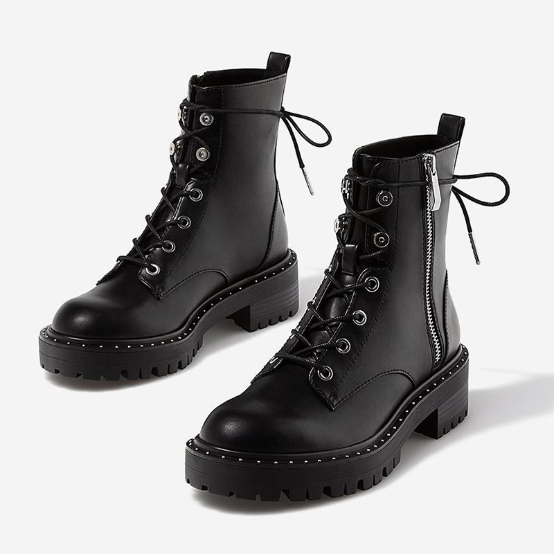 Women Winter Martin Boots Plus Velvet Thick Sole Heel Wear Global swanky 1