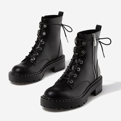 Women Winter Martin Boots Plus Velvet Thick Sole Heel Wear Global swanky 1