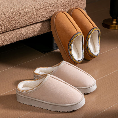 Women's Cotton Lace-Up Slippers Comfortable Daily Home Wear globalswanky 03