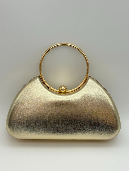 Women's Minimalist Metal Frame Evening Clutch Handbag global swanky 3