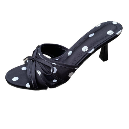 Women’s Polka-Dot Bow Slippers Cute Upgrade Home Footwear global swanky 2