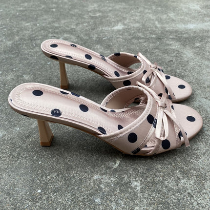 Women’s Polka-Dot Bow Slippers Cute Upgrade Home Footwear global swanky 3