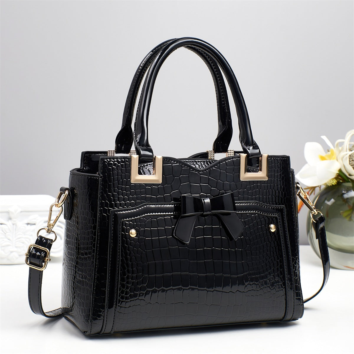 Women's Sleek Tote and Clutch Set with Spacious Capacity globalswanky 01