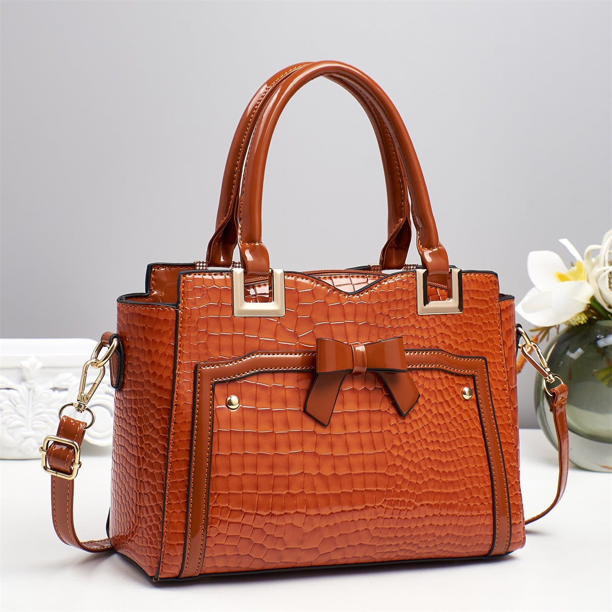 Women's Sleek Tote and Clutch Set with Spacious Capacity globalswanky 03