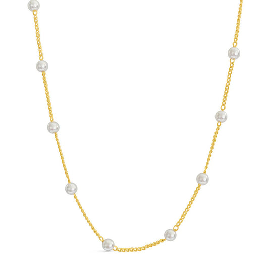Women’s Titanium Steel Pearl Necklace Elegant Style global swanky 2
