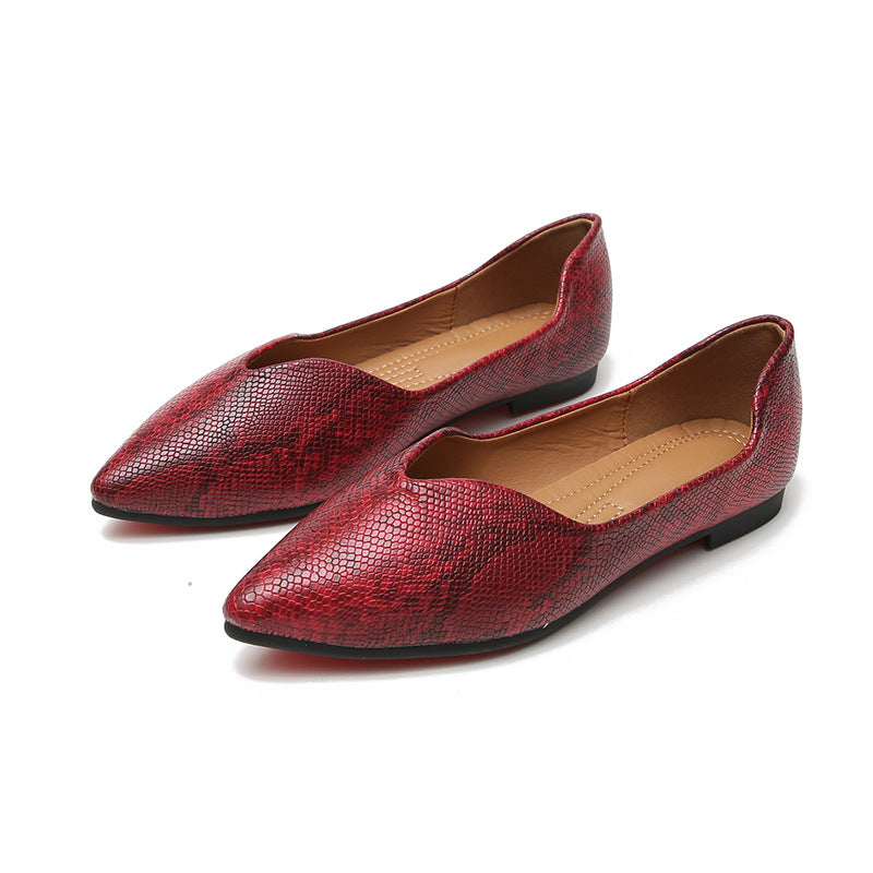 Womens Ballet Dorsay Flats Shoes Serpentine Pointed Toe Daily Global swanky 1