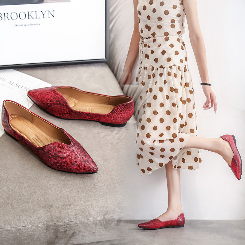 Womens Ballet Dorsay Flats Shoes Serpentine Pointed Toe Daily Global swanky 2