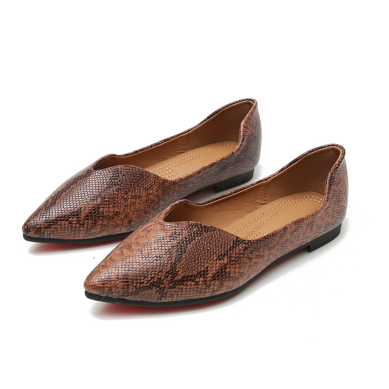 Womens Ballet Dorsay Flats Shoes Serpentine Pointed Toe Daily Global swanky 3