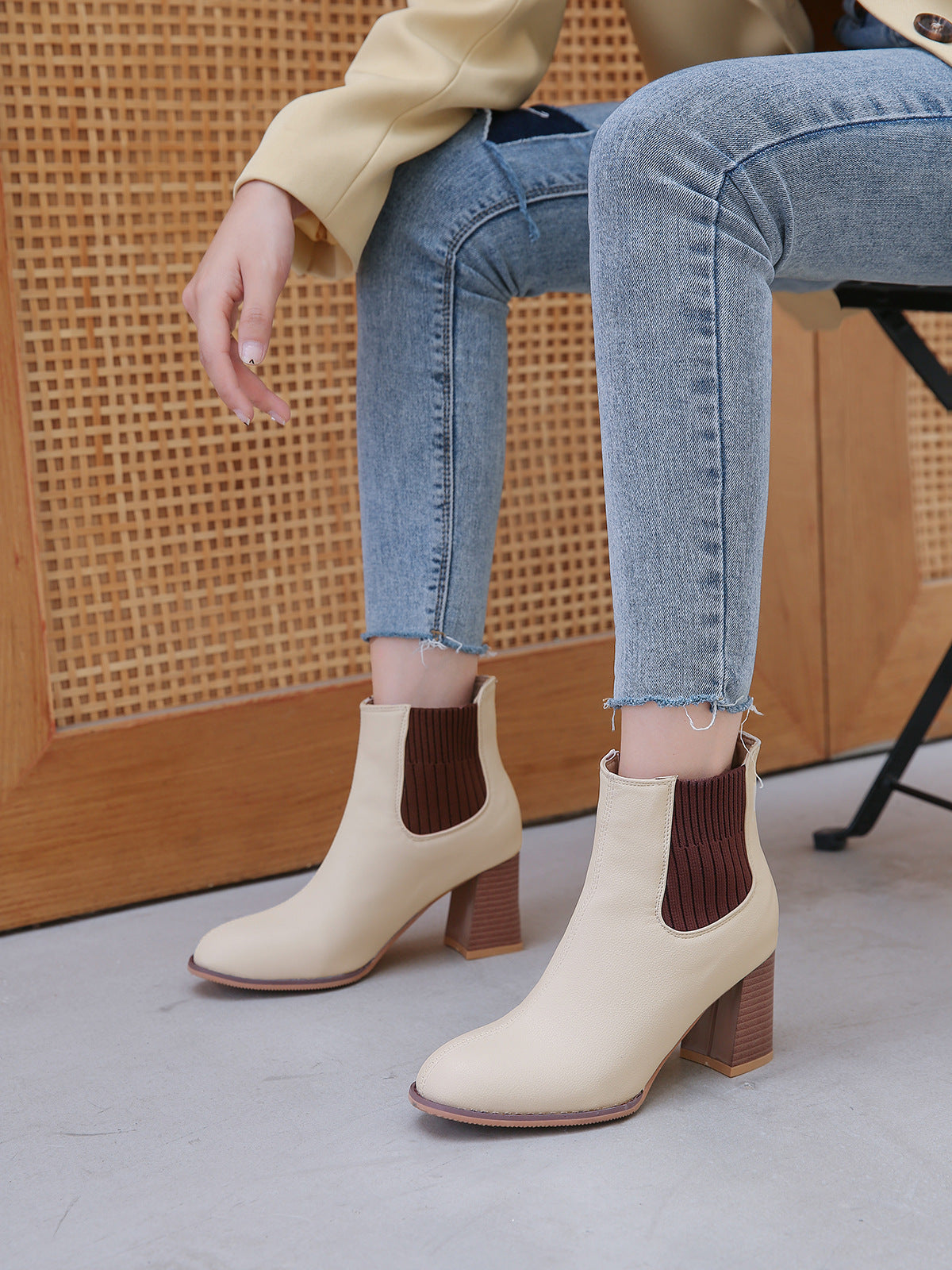 Womens Elastic Band Boots Stylish Casual Daily Wear Use Today Global swanky 2