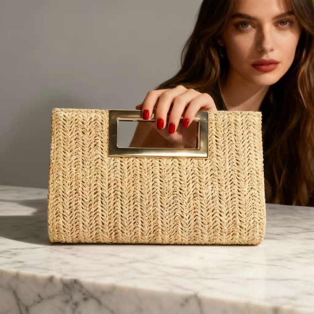 Womens Fashion New Woven Chain Clutch Bag for Parties & Events global swanky 1