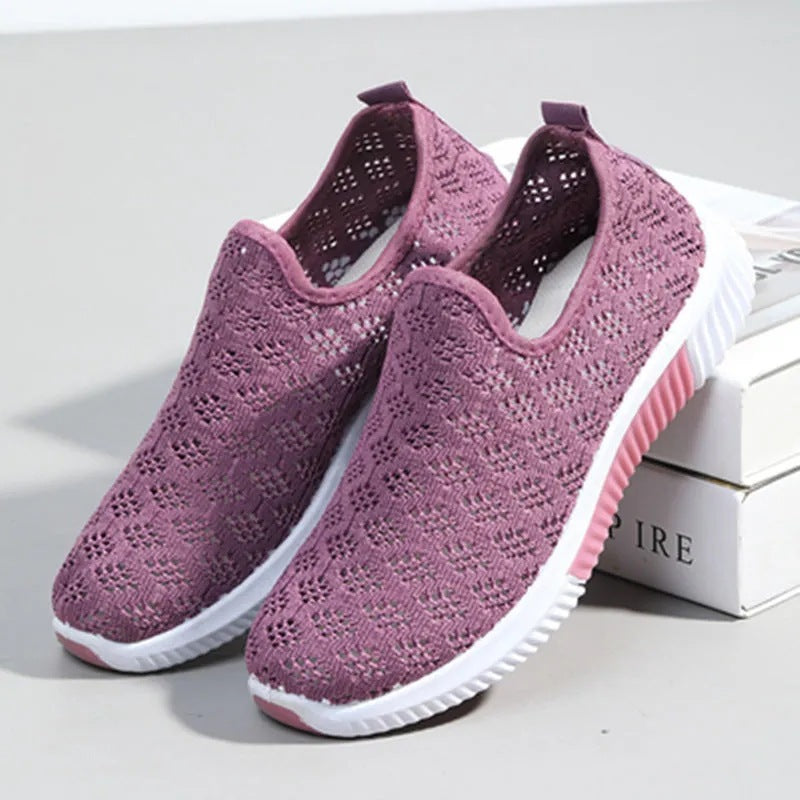 Womens Lightweight Casual Shoes Breathable Mesh Flat Footwear Global swanky 1