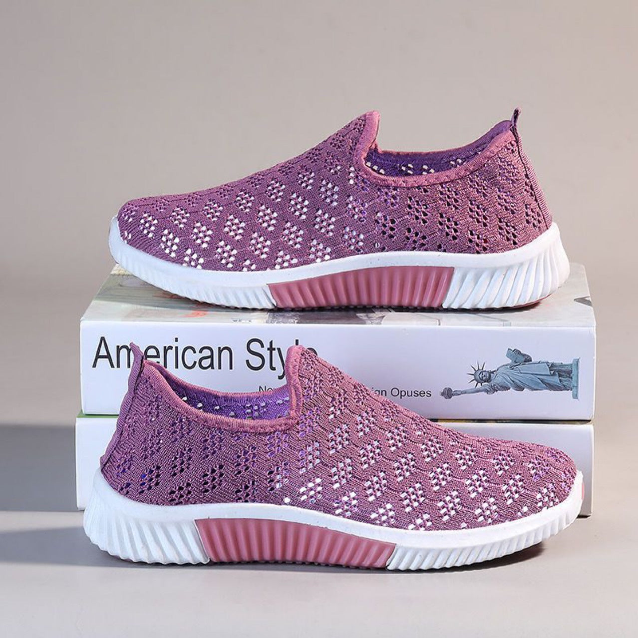 Womens Lightweight Casual Shoes Breathable Mesh Flat Footwear Global swanky 3