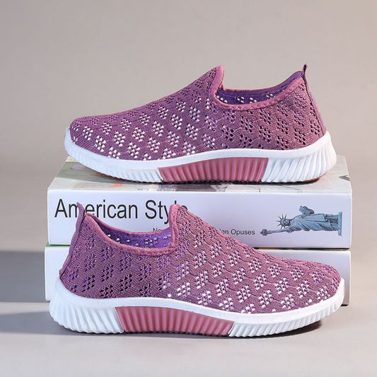 Womens Lightweight Casual Shoes Breathable Mesh Flat Footwear Global swanky 3