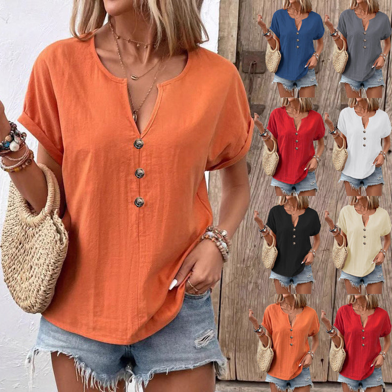 Womens V-Neck Bat Sleeve T-Shirt Global swanky 1