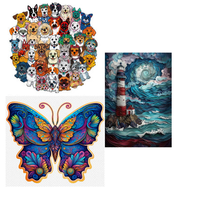 Wooden Jigsaw Puzzle for Creative Play & Brain Training Global Swanky 2