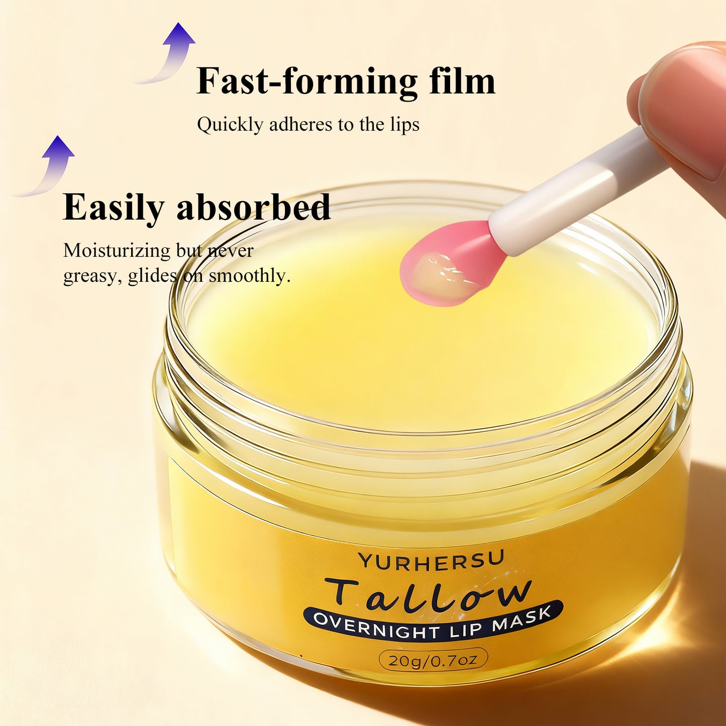 Yurhersu Cow Fat Lip Mask for Soft Hydrated Daily Lip Care globalswanky 02