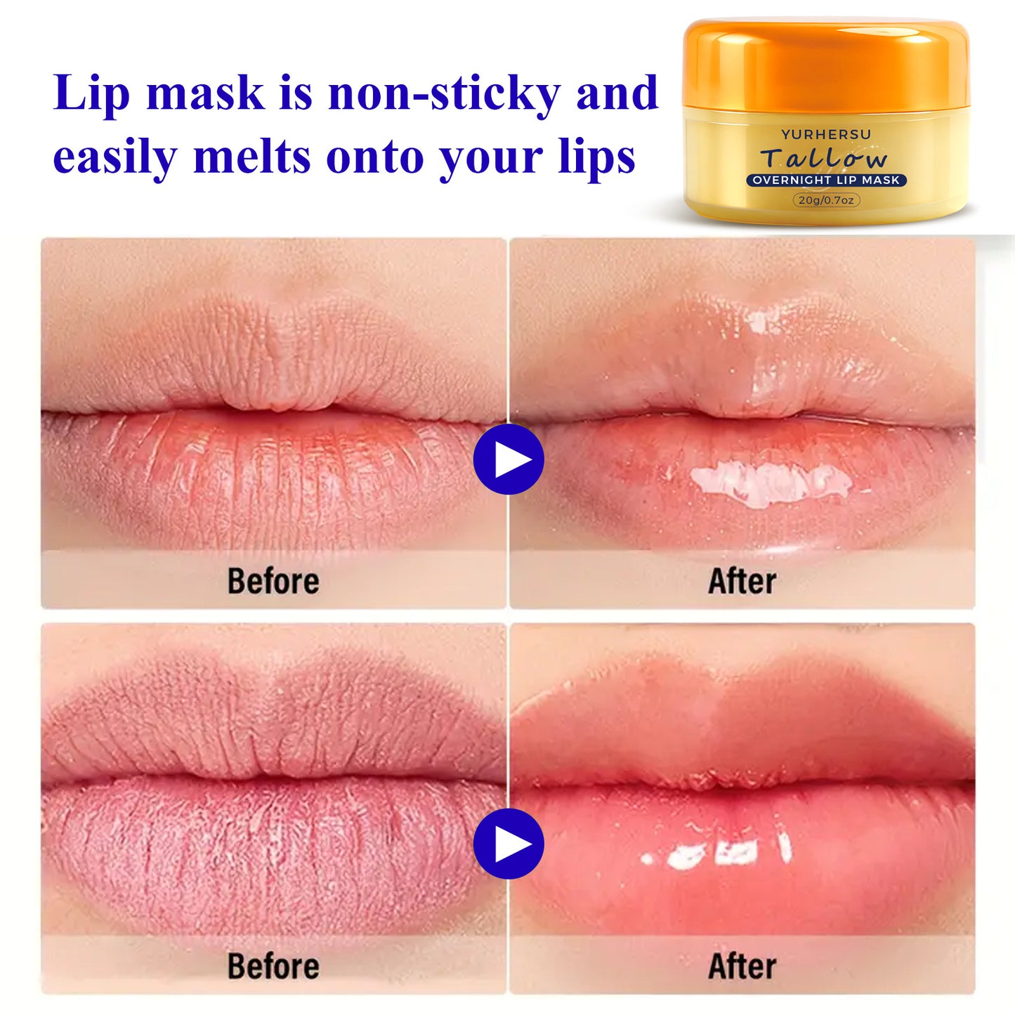 Yurhersu Cow Fat Lip Mask for Soft Hydrated Daily Lip Care globalswanky 03