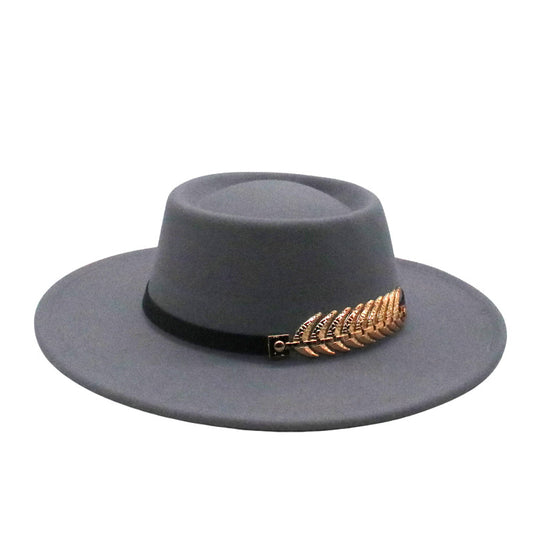 Retro AutumnWinter Wide-Brimmed Wool Jazz Hat for Winter