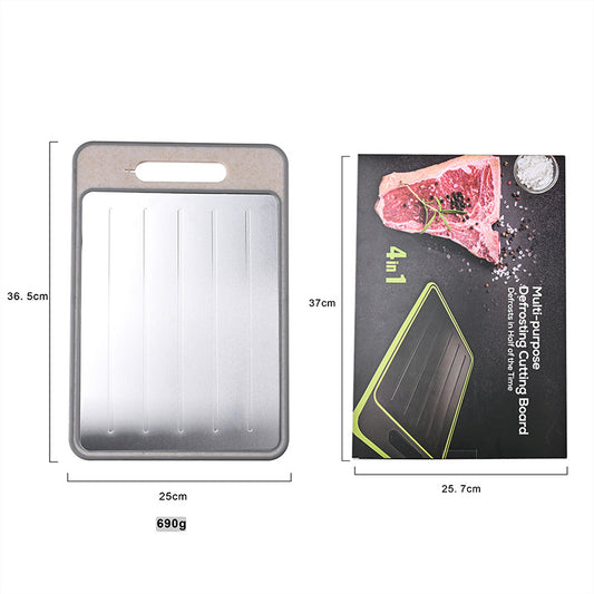 Dual-Sided Aluminum Cutting Board with Knife Sharpener