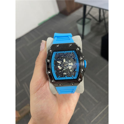 Cylindrical Men’s Watch with Luminous Quartz Movement for Men