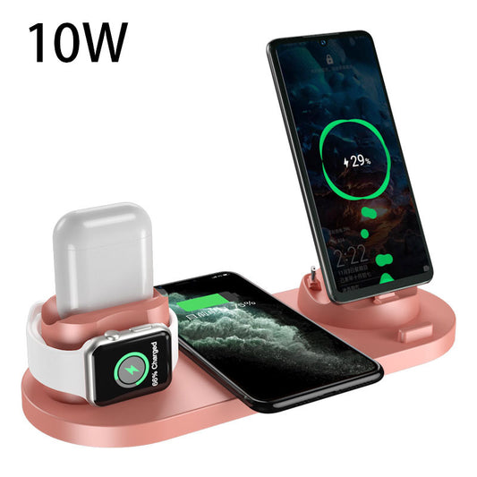 6 in 1 Wireless Charger for iPhone Phone Watch Fast Charging