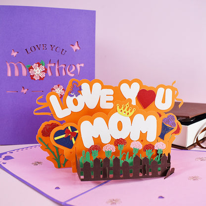 Buy 3D PopUp Flower Bouquet Card for Mom Wife Anniversary Gift