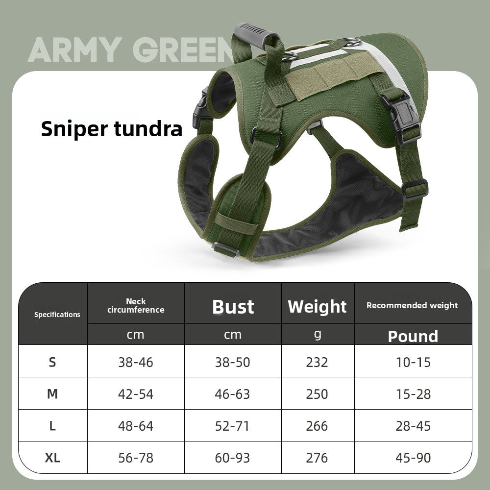 Tactical Reflective Dog Harness for Dogs Daily Walking Fit