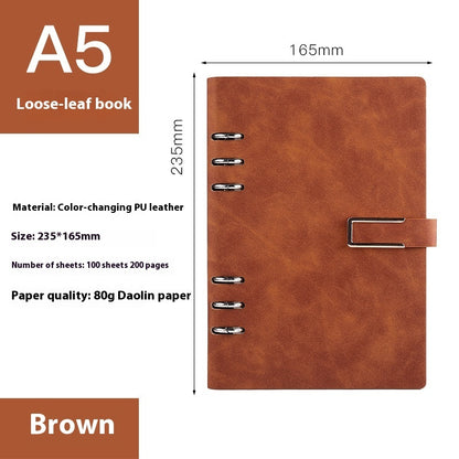 A5 Loose Leaf Notebook Removable Notepad for Office Meetings