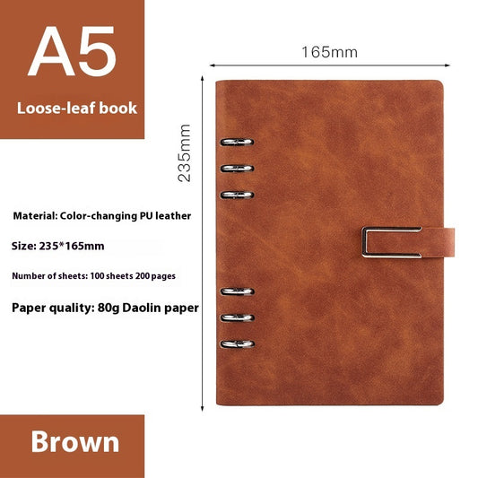 A5 Loose Leaf Notebook Removable Notepad for Office Meetings