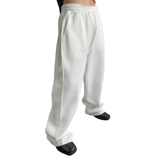 Buy Men’s Drawstring Waist Wide-Leg Loose Pants for Comfort