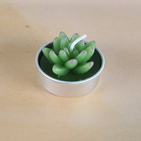 Artificial Succulent Rose Candles for Cute Home Decor Glow